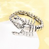 304 Stainless Steel Link Chain Bracelets for Women Men BJEW-P386-05AS-3