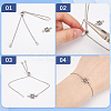 32Pcs 4 Colors Rack Plating Adjustable Brass Slider Bracelet Making KK-SP0001-79-6