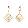 Clear Cubic Zirconia Rhombus Dangle Leverback Earrings EJEW-N012-70-2