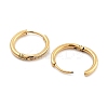 Ion Plating(IP) 304 Stainless Steel Micro Pave Clear Cubic Zirconia Huggie Hoop Earrings for Women EJEW-C096-30G-2