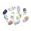 Natural Gemstone Pointed Pendants G-I196-10S-1