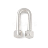Rack Plating Brass U Shape Links Buckle for Dress Lingria Bikini Swimming Wear Accessories KK-A224-24A-P-1