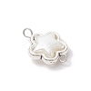 Alloy & ABS Plastic Imitation Pearl Star Connector Charms PALLOY-JF03871-4