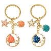 Alloy Enamel & Rhineston & Plastic Keychain KEYC-YW00076-01-2