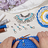 20Pcs Synthetic Turquoise Locking Pendant Stitch Markers HJEW-SC00037-4