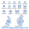 16Pcs 16 Styles Embroidery Lace Appliques DIY-GA0007-45-2