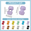 72Pcs 12 Colors 1-hole Alloy Horn Buttons DOLL-FG0001-05-2