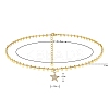 Star Brass Micro Pave Cubic Zirconia Pendant Necklaces NJEW-PH01391-2