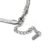 Non-Tarnish 304 Stainless Steel Herringbone Chain Necklace NJEW-D045-11P-2