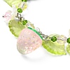 Glass & Resin & Acrylic Flower Charm Bracelet BJEW-JB09435-03-3