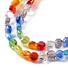 Electroplate & Gradient Color Glass Beads Strands LAMP-M023-02-4
