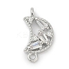 Brass Clear Cubic Zirconia Connector Charms LS-KK-Z094-03P-01-1
