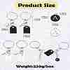 DIY Alphabet Alloy Enamel  & Building Blocks Resin Pendant Keychain Making Kits DIY-CJ0002-80-8