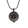 Alloy Tree of Life Urn Ashes Pendant Round Snake Chain Necklaces for Women Men PW-WG68F6E-01-1