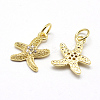 Brass Micro Pave Grade AAA Cubic Zirconia Pendants ZIRC-P072-05G-NR-2