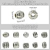 100Pcs 10 Styles Tibetan Style Alloy European Beads FIND-CJ0003-73-2