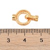 925 Sterling Silver Micro Pave Clear Cubic Zirconia Fold Over Clasps STER-P060-43G-3