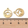 Ion Plating(IP) 304 Stainless Steel Charms STAS-Q303-08G-3