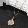 Brass Twelve Constellations Tarot Pendant Necklaces NJEW-Q006-01J-G-5