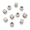 Brass Cubic Zirconia European Beads ZIRC-F001-124P-2