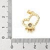 Brass Micro Pave Cubic Zirconia Rotating Pendants KK-M323-01C-G-3
