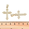 Brass Pave Clear Cubic Zirconia Pendants KK-U009-06C-G-3
