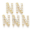Brass Micro Pave Cubic Zirconia Charms KK-T060-05-N-G-NF-1