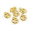 Golden Plated Alloy Letter Pendants X-PALLOY-J718-01G-B-2