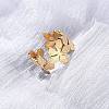 304 Stainless Steel Open Cuff Rings for Women RJEW-K309-37D-G-1