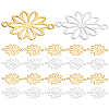 90Pcs 2 Colors Hollow Alloy Connector Charms FIND-LP0001-22-1