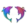 Ion Plating(IP) 304 Stainless Steel Pendants STAS-L020-015RC-1
