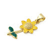 Brass Enamel Pendants KK-K302-06G-2