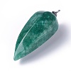 Natural Mixed Gemstone Pointed Pendants G-E541-10-3