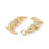 Brass Micro Pave Cubic Zirconia Pendants ZIRC-P106-18G-3