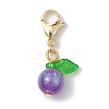 Round Resin Imitation Cat Eye Pendant Decortion HJEW-JM01986-01-4