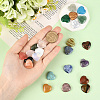 24Pcs 24 Styles Heart Mixed Gemstone & Porcelain Palm Stones G-SP0001-29-4