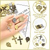 40Pcs 8 Styles Tibetan Style Alloy Pendants TIBEP-YW0001-88-3
