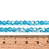 AB Color Plated Transparent Glass Beads Strands GLAA-G127-01-02N-2