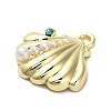 Alloy Rhinestone Pendants FIND-A051-06G-2