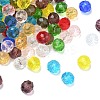 Faceted Rondelle Transparent Glass Beads GLAA-R152-10mm-M1-1
