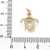 Rack Plating Brass with Cubic Zirconia Pendants KK-Q017-01B-G-3