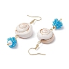 Shell Glass Dangle Earrings EJEW-MZ00424-05-4