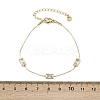 304 Stainless Steel Micro Pave Cubic Zirconia Link Chian Bracelets for Women LS-BJEW-K291-04G-3