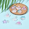 10Pcs 5 Styles Transparent Resin Pendants RESI-FS0002-08-9