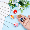 4Pcs 4 Colors PVC Cartoon Lucky Cat Doll Charms Ceiling Fan Pull Chain Extenders AJEW-DC00003-3