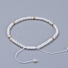 Electroplate Glass Braided Beads Bracelets BJEW-JB04320-3