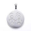 Non-Tarnish 304 Stainless Steel Pendants LS-STAS-G124-08P-1