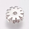Brass Micro Pave Cubic Zirconia Beads KK-I614-058P-1