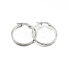 304 Stainless Steel Hoop Earrings EJEW-O024-19P-1