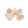 Brass Micro Pave Cubic Zirconia Pendants LS-KK-U051-04G-02-1